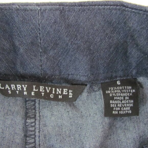 Larry Levine Jeans Pants Womens Sz 6 (30 x 31) Stretch Dark Wash Double Hook NWT - Picture 7 of 12